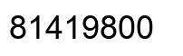 Number 81419800 black image