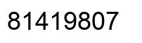 Number 81419807 black image