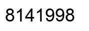 Number 8141998 black image