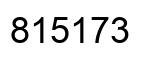 Number 815173 black image