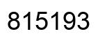 Number 815193 black image