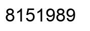 Number 8151989 black image