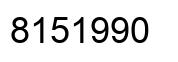 Número 8151990 imagen negro