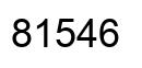 Number 81546 black image
