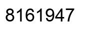 Number 8161947 black image