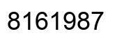 Número 8161987 imagen negro