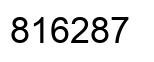 Number 816287 black image