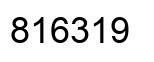 Number 816319 black image