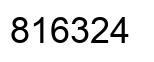 Number 816324 black image
