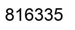 Number 816335 black image