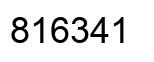 Number 816341 black image