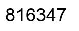 Number 816347 black image