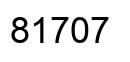 Number 81707 black image