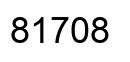 Number 81708 black image