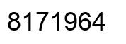 Number 8171964 black image