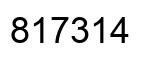 Number 817314 black image