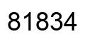 Number 81834 black image