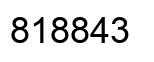 Number 818843 black image