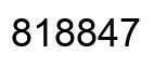 Number 818847 black image