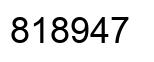 Number 818947 black image