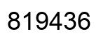 Number 819436 black image