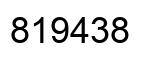 Number 819438 black image
