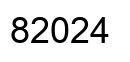 Number 82024 black image