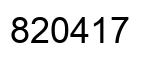 Number 820417 black image