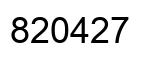 Number 820427 black image