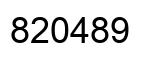 Number 820489 black image
