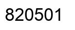 Number 820501 black image