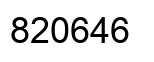 Number 820646 black image