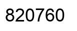 Number 820760 black image