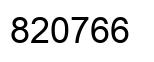 Number 820766 black image