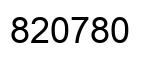 Number 820780 black image