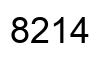 Number 8214 black image