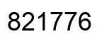 Number 821776 black image