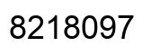Number 8218097 black image