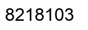 Number 8218103 black image
