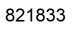 Number 821833 black image