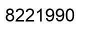 Número 8221990 imagen negro