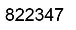 Número 822347 imagen negro