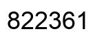 Number 822361 black image