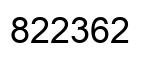 Number 822362 black image