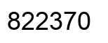 Number 822370 black image