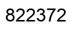 Number 822372 black image