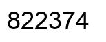 Number 822374 black image