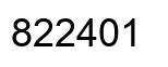 Number 822401 black image