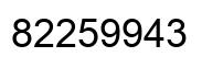 Número 82259943 imagen negro