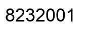 Número 8232001 imagen negro